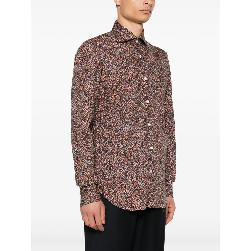 Barba Napoli Shirts - Blue, Brown | 4300f6b15f3453710ee2d2a697aa3e4e2bdaa733