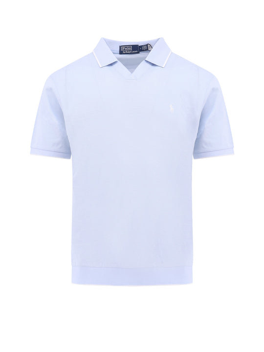 Cotton Polo Shirt With Logo Embroidery