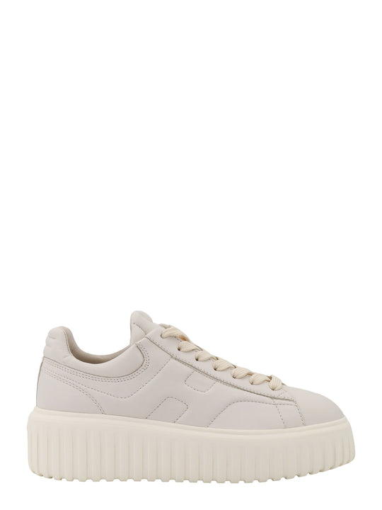 H-Stripes Leather Sneakers With Contrasting Detail