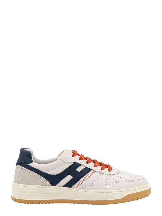 H630 Leather Sneakers With Contrasting Monogram