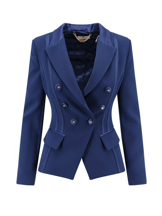 Essentials Blazer With Shoulder Pads And Covered Buttons