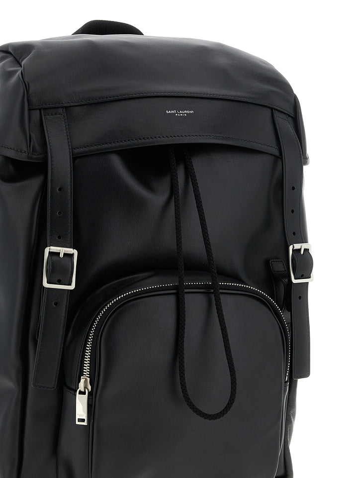 Saint Laurent Leather Backpack Backpacks & Travels - Black | f24b0e59b0de904a3960eccdca594150864a0d20