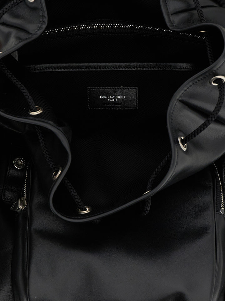 Saint Laurent Leather Backpack Backpacks & Travels - Black | fc8c6f255273e3ec5d0332ea2ae4743c086e1764