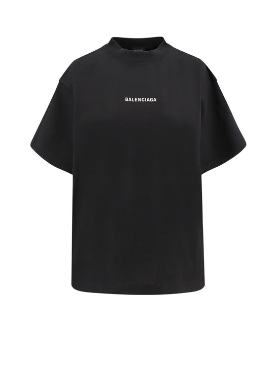 Cropped T-Shirt With Logo Embroidery