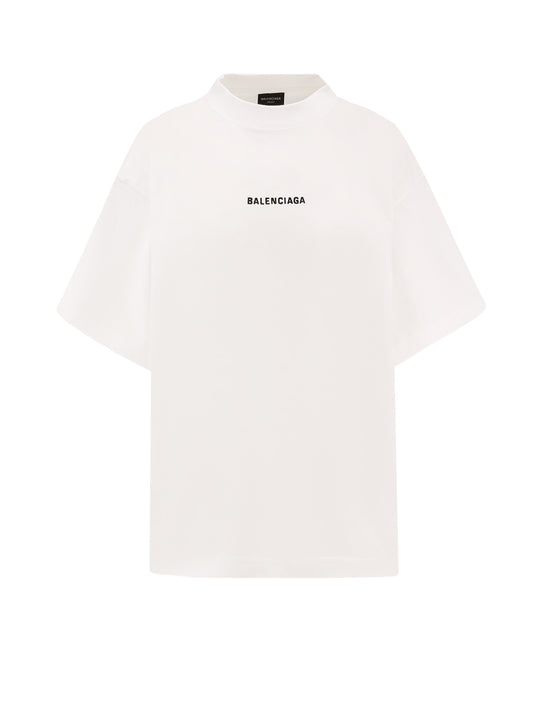 Cropped T-Shirt With Logo Embroidery