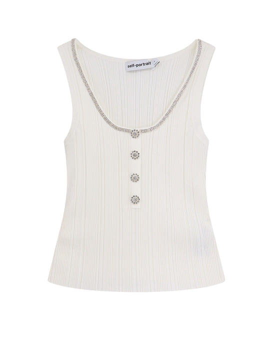 Viscose Blend Top With Jewel Detail