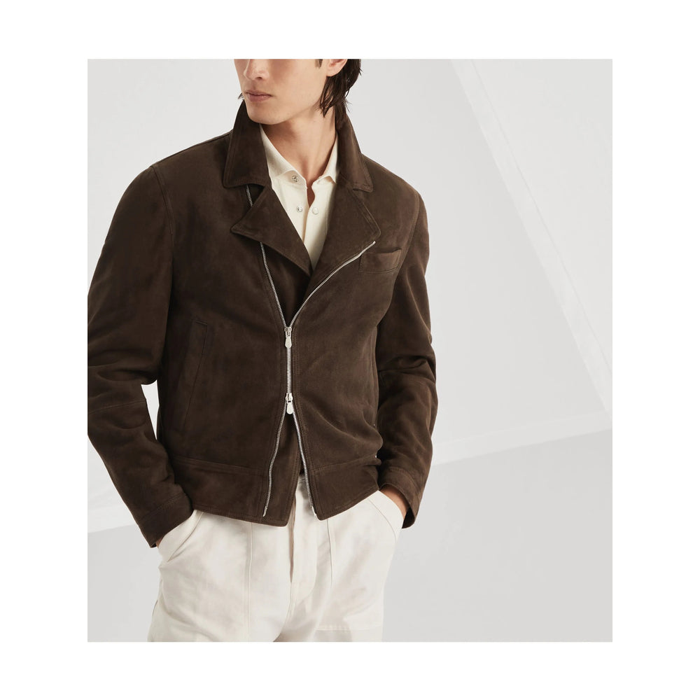 Brunello Cucinelli Leather Outerwears - Brown | b42cc56534936901b42572892f4eef711e2f3bf7