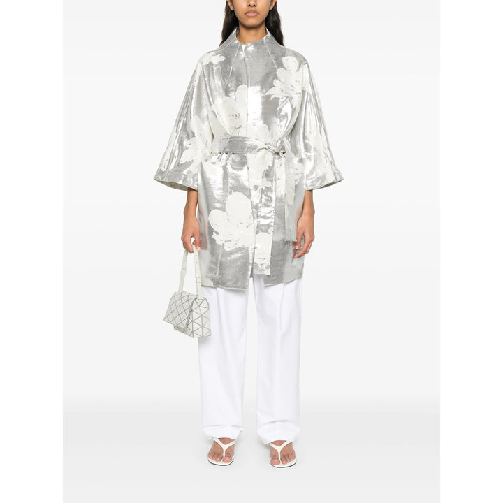 Gianluca Capannolo Coats - White, Silver | 025bcd6276ef60b876ff438f4f1d96ee77639be1