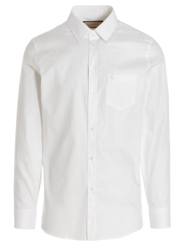 Gucci Embroidered Logo Shirt Shirt and Blouse - White | 14a26cd039d667995928cc2f5d7cf127b08da6e3