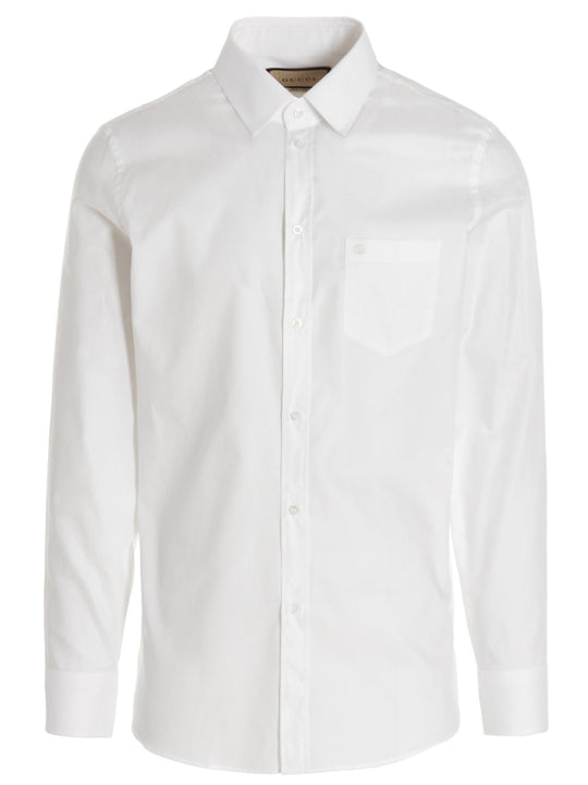 Embroidered Logo Shirt Shirt And Blouse White