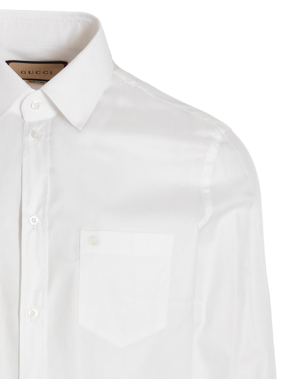 Gucci Embroidered Logo Shirt Shirt and Blouse - White | 9da9e29b7919290e592eeecffbe4160e1036d432