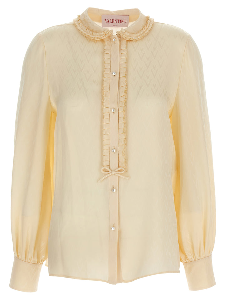 Valentino Garavani Toute La V Shirt and Blouse - Beige | 5b1616f679276400d245b6e5f054819ade2b7c0a