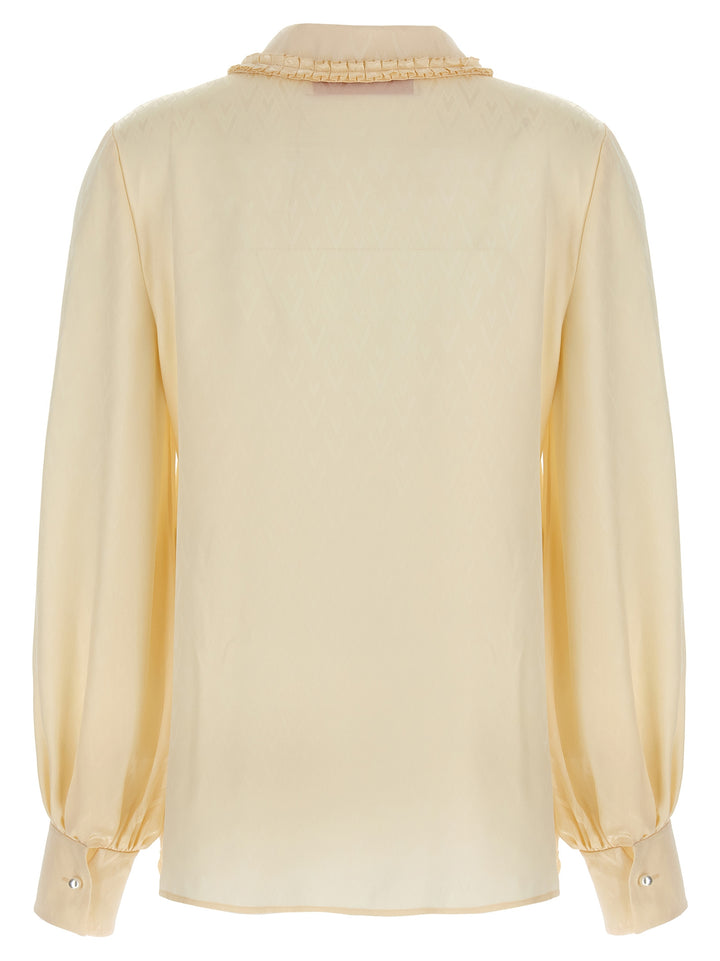 Valentino Garavani Toute La V Shirt and Blouse - Beige | d748ad387f81359b4b4bc5c3b835993689f5c94c