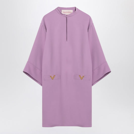 Lilac Silk Mini Dress