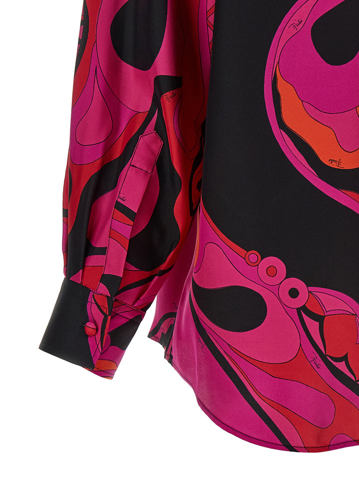 Emilio Pucci Patterned Silk Shirt Shirt and Blouse - Fuchsia | 068007c3165dd7a93c1f454b4e6b9e10767ed800
