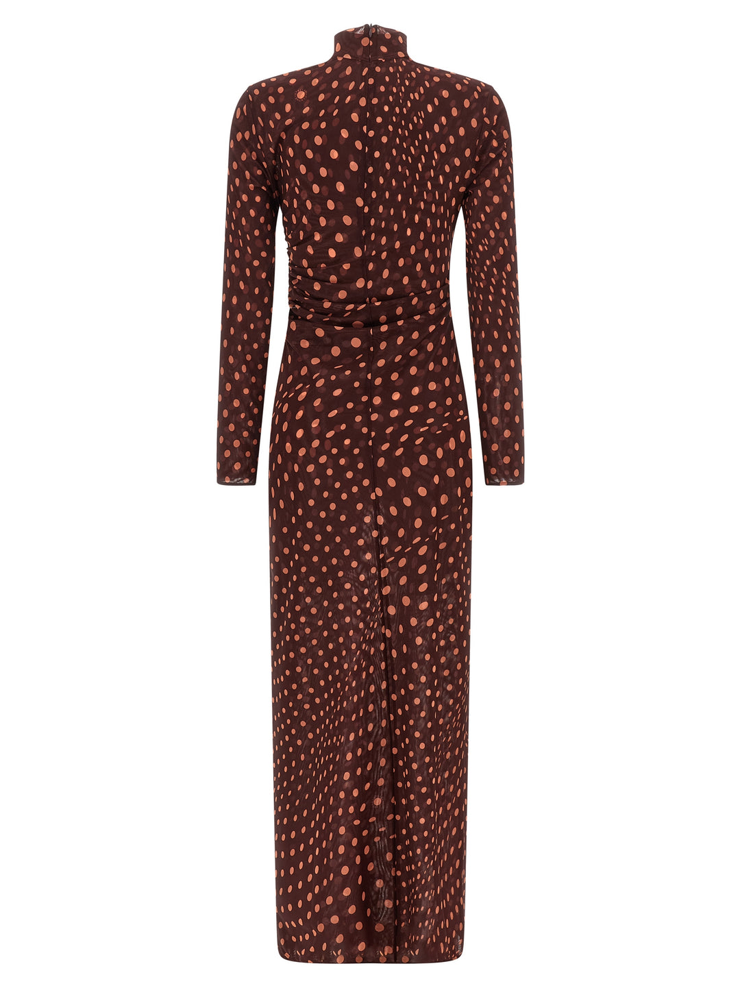 Stella Mccartney Polka Dot Mesh Dress Dresses - Bordeaux | 048de61b5a6f5da39e579e8361c4c831534d4921