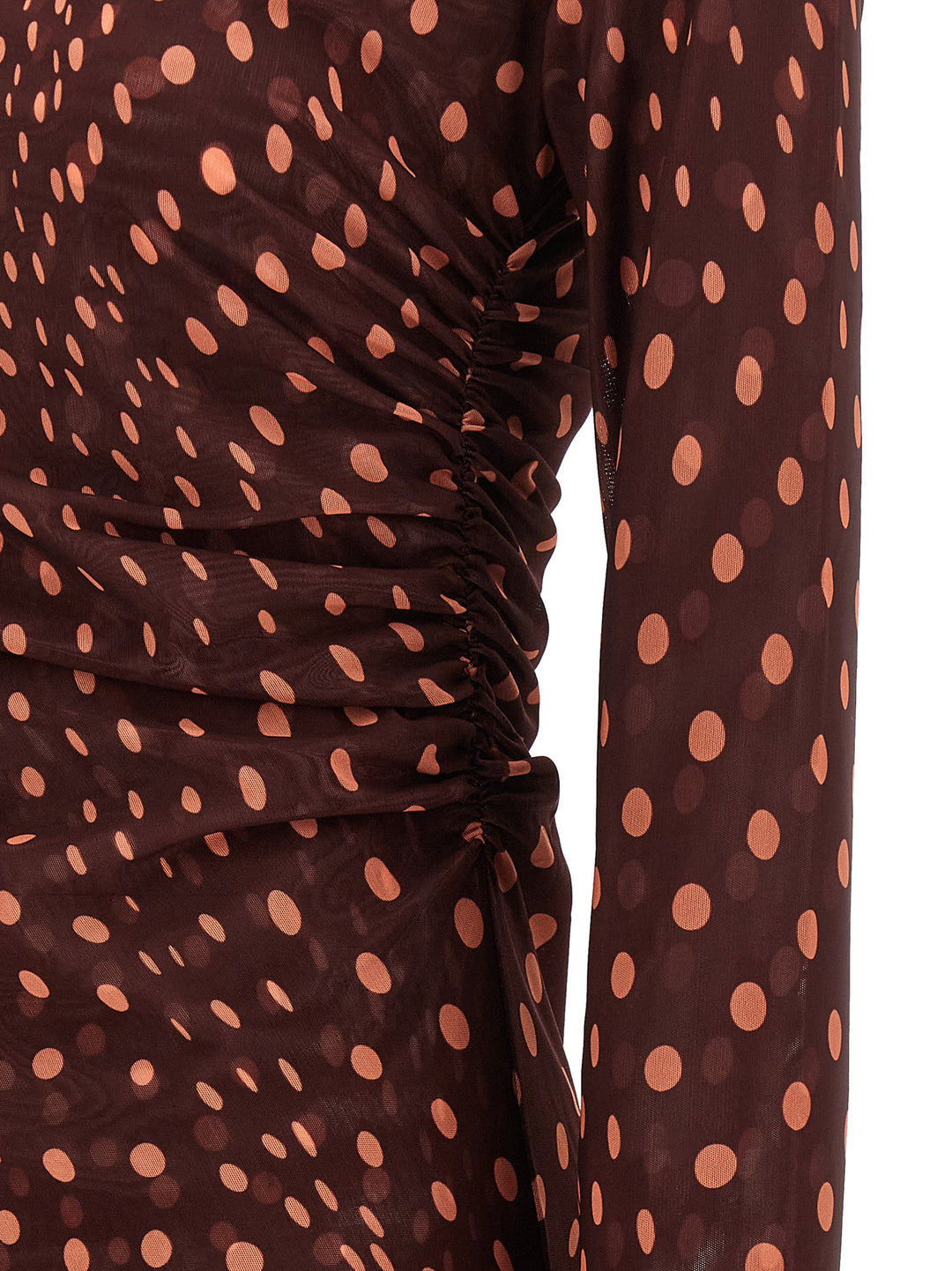 Stella Mccartney Polka Dot Mesh Dress Dresses - Bordeaux | d106955c07a80e8b7cad3a4ec84172bed36c30d3