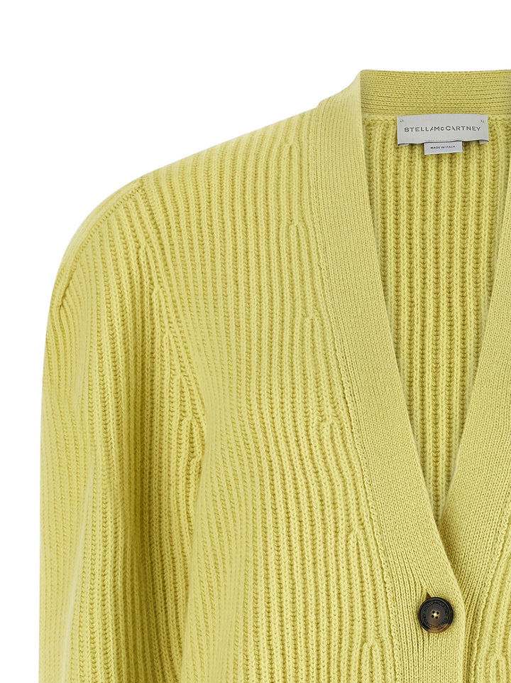 Stella Mccartney Thick Knit Cardigan Sweaters and Cardigans - Yellow | 1b7a945deee72b8b892b909a48f781fb20ba8fcb