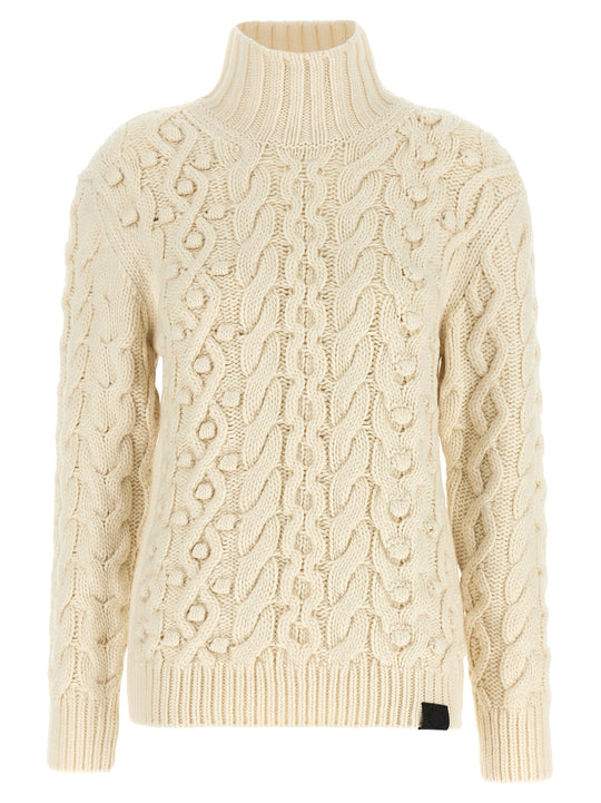 Bobble Sweaters And Cardigans White
