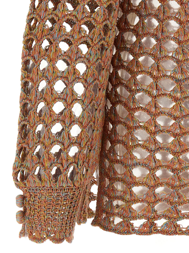 Valentino Garavani Openwork Sweater Sweaters and Cardigans - Multicolor | 773449d2def4dc3c7815aad629ffb371d71dabd7