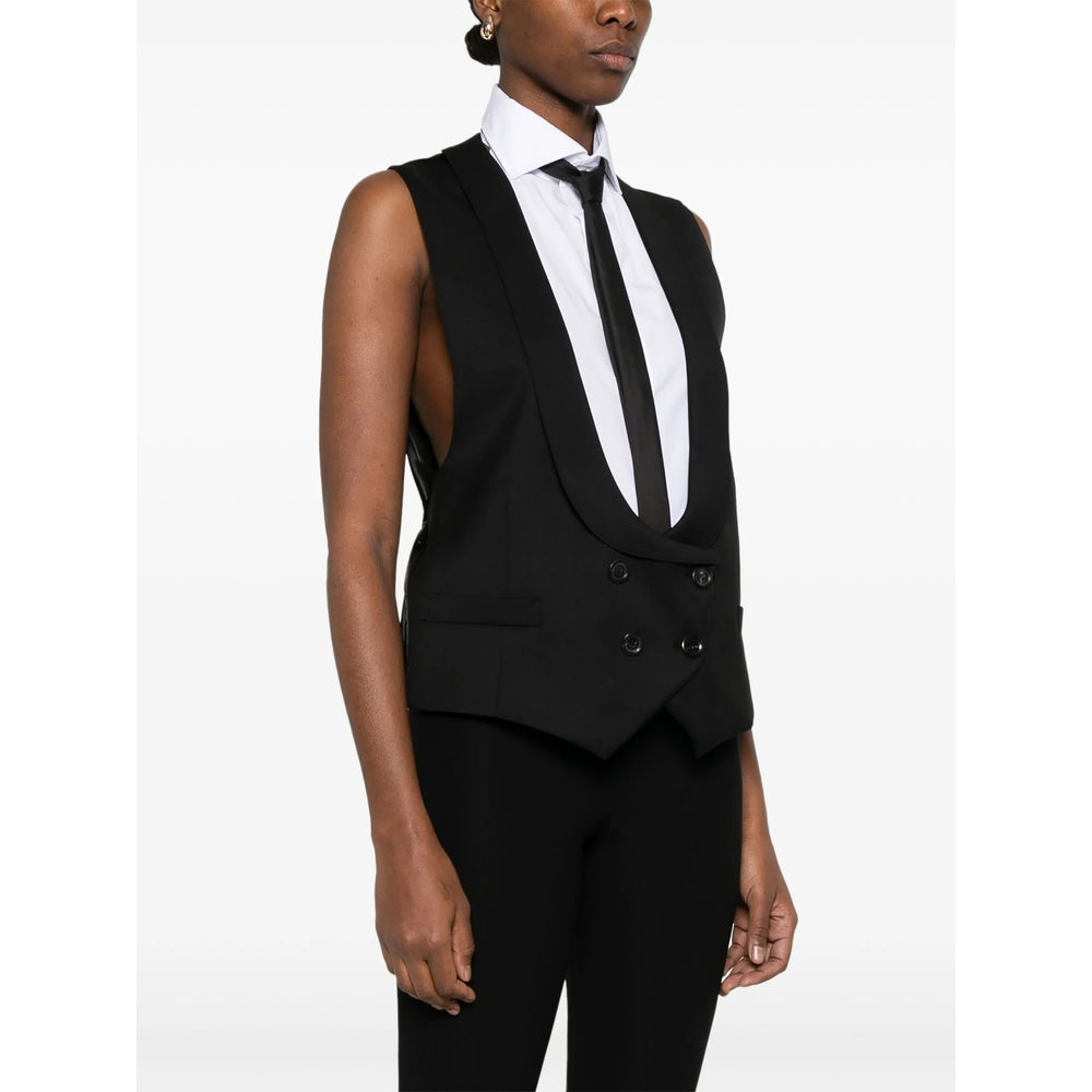 Moschino Waistcoats - Black | 56d95d6567d459f8e31b74d3d79c88ff0fe6e848