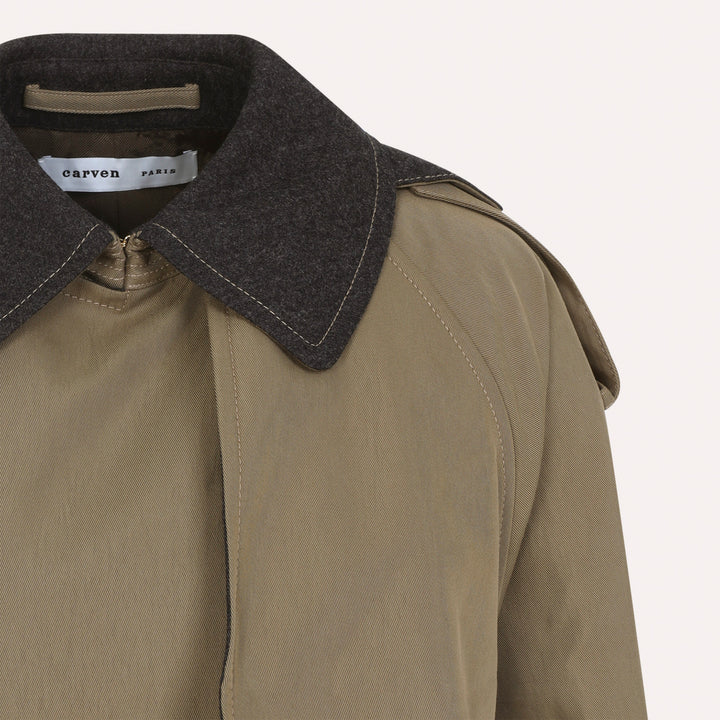 Carven Trench & raincoat - Brown | 87c07b642f90d2ad6f1a5a2264f40a0d47274a18