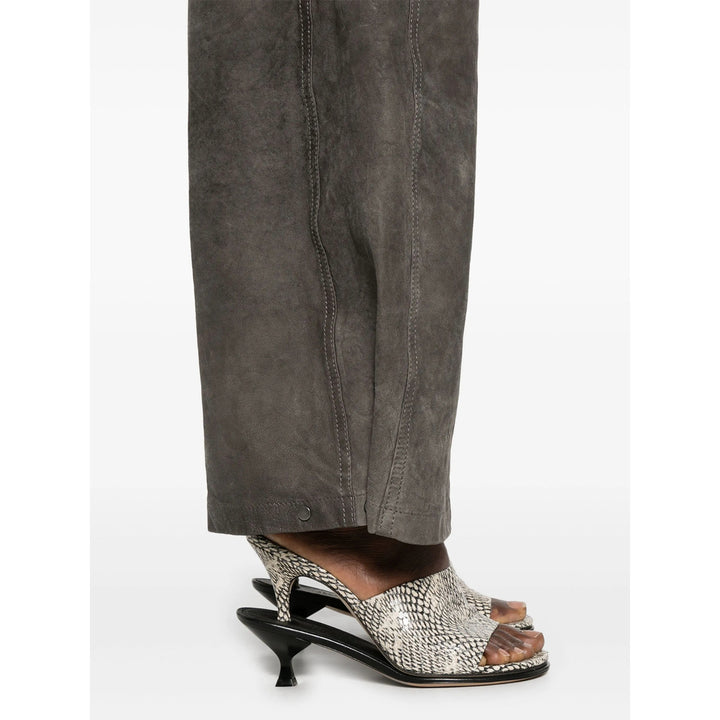 Salvatore Santoro Leather Pants - Gray | e78622f4ed018342c8086a3944003b4f3e3da9ca