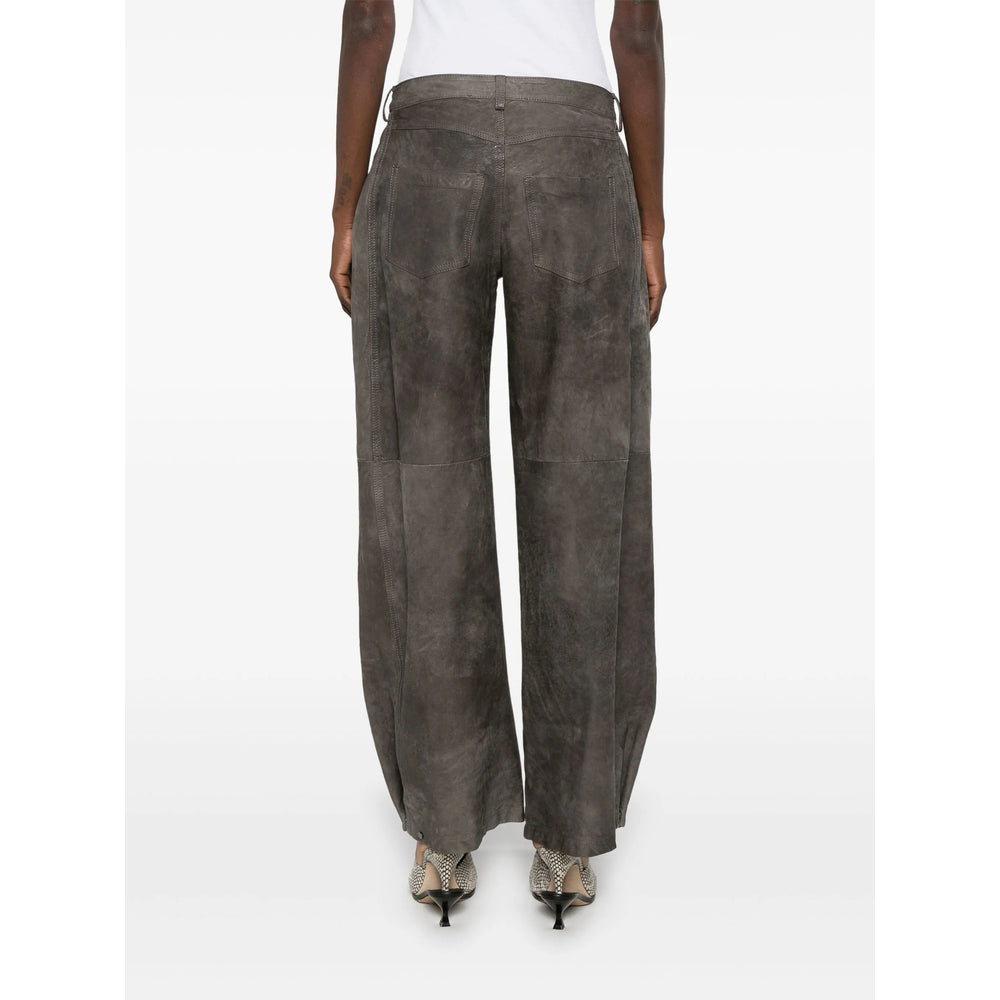 Salvatore Santoro Leather Pants - Gray | c0dd847840b216474dd5fb4a8a0acc879ec22705