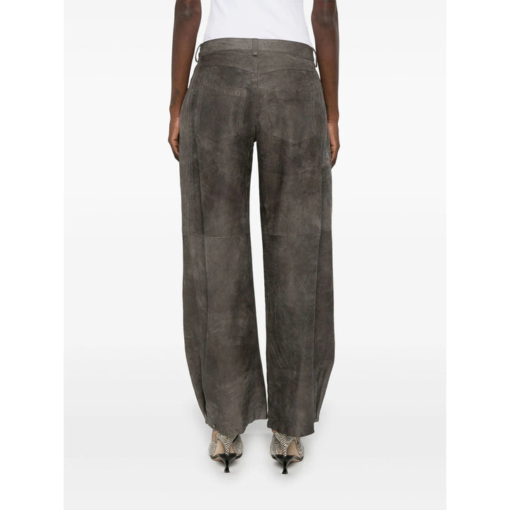 Salvatore Santoro Leather Pants - Gray | c0dd847840b216474dd5fb4a8a0acc879ec22705