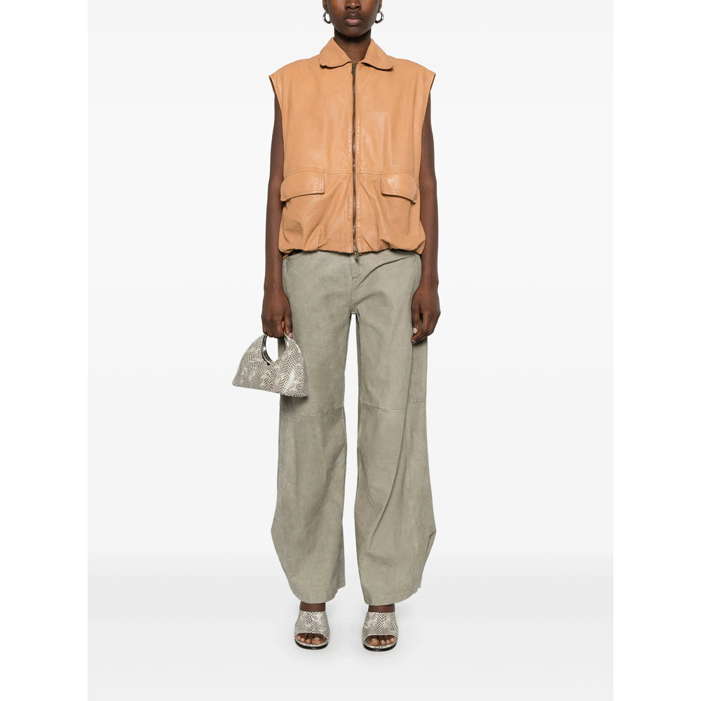 Salvatore Santoro Leather Pants - Green | c52c5d02dce86f6f8e35212f0a545062ebd3f77e