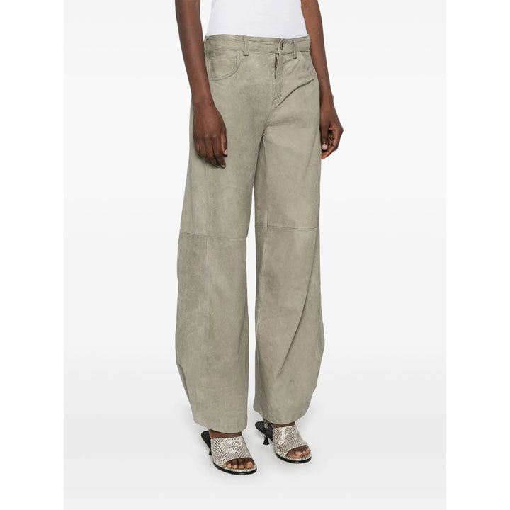 Salvatore Santoro Leather Pants - Green | e2c084b88281e8ce3041c3230c775485ff4130e9