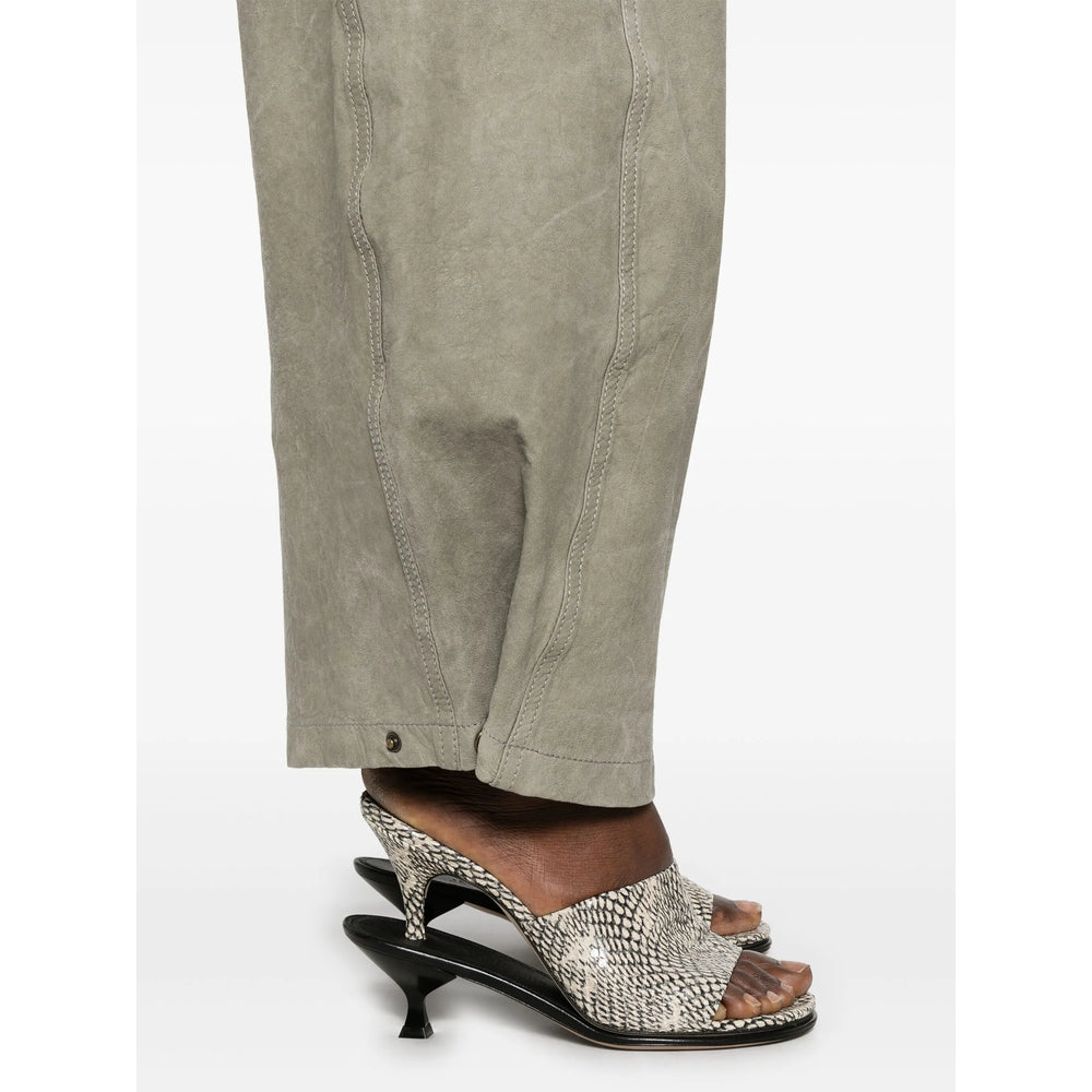 Salvatore Santoro Leather Pants - Green | 55c190aa1216f553b8d30adfd2bf1b16ea65aab9