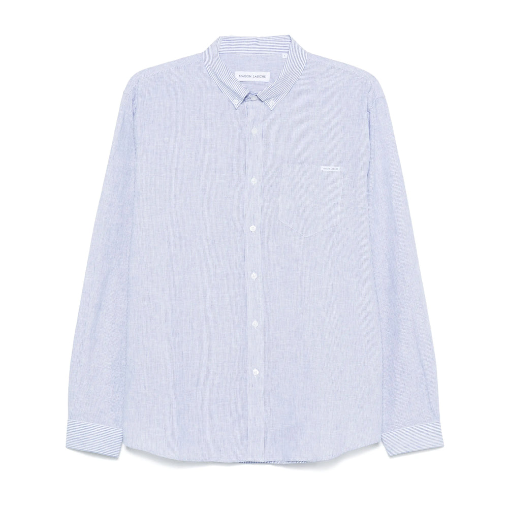 Maison Labiche Shirts - Blue, White | b92a947e679f07f9501a6b59e349c0d1b61bd017