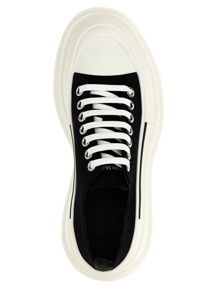 Mcqueen Canvas Sack Sneakers - White/Black | b3ef651882f9f30e9015e1de0301f7fef24b12e2