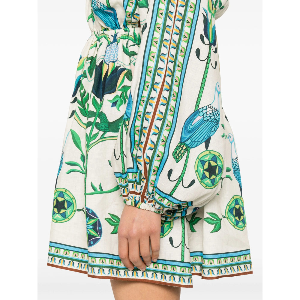 Lug Von Siga Dresses - White, Green | 9285a4bc0743c1821873f29167737859aea65602