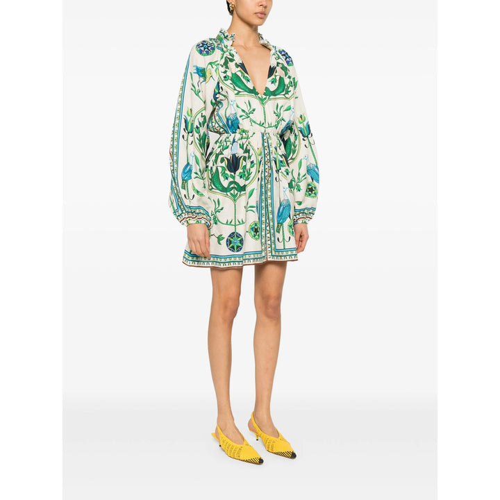 Lug Von Siga Dresses - White, Green | 3e726367d61a327b9223f666e9104c064956c51b