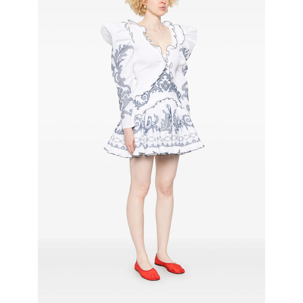 Alemais Dresses - White, Blue | 14d45ecfe2eedd81333905bb0afcd0dd622cb2cd