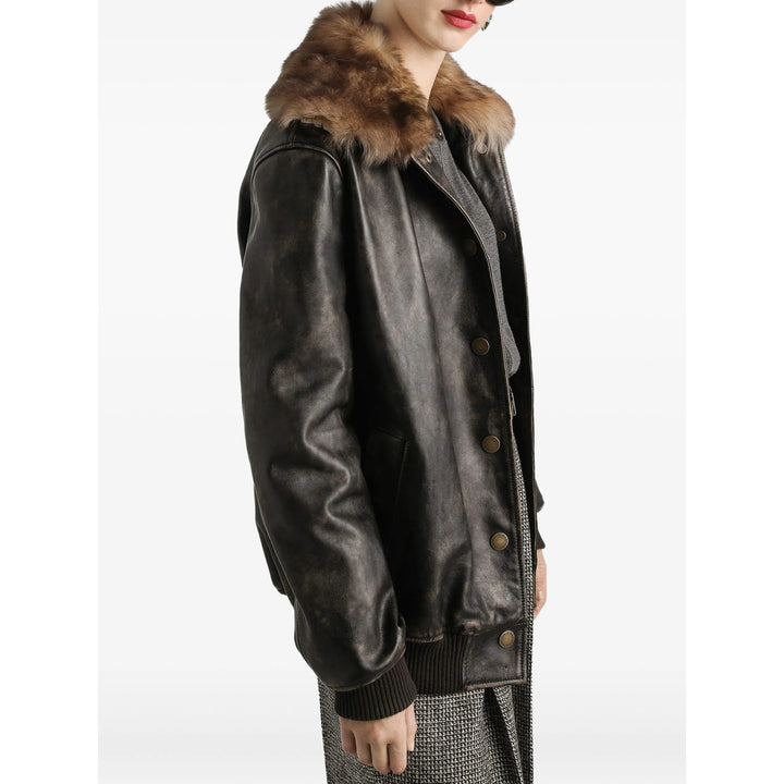 Dolce & Gabbana Leather Outerwears - Brown | bd33890ab80eb74ded8d3f6dad3293dcbdb70a31