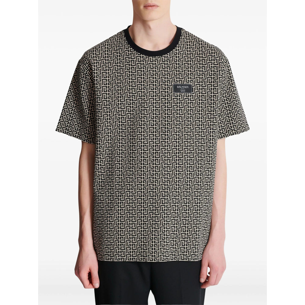Balmain T Shirts - Black, Neutral | 686aa4d41847604150f006bb2cb8e666ba7dde58