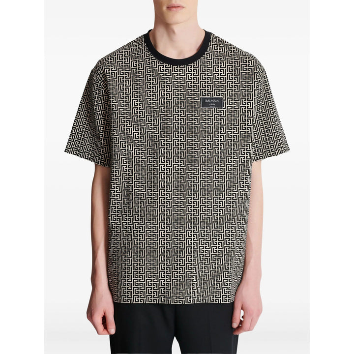 Balmain T Shirts - Black, Neutral | 686aa4d41847604150f006bb2cb8e666ba7dde58