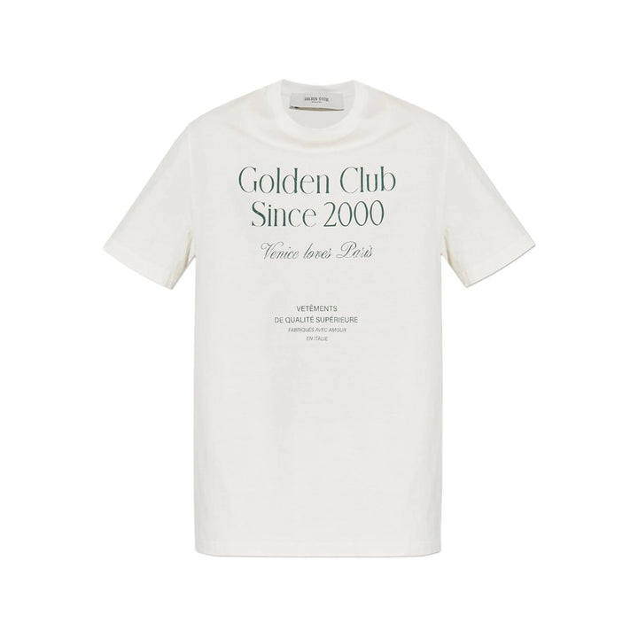 Golden Goose T Shirts - White, Green | bd03b7f29fa81c6e35080aa560d0ee166e10ba93
