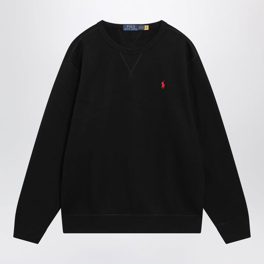 Black Cotton-Blend Crewneck Sweatshirt