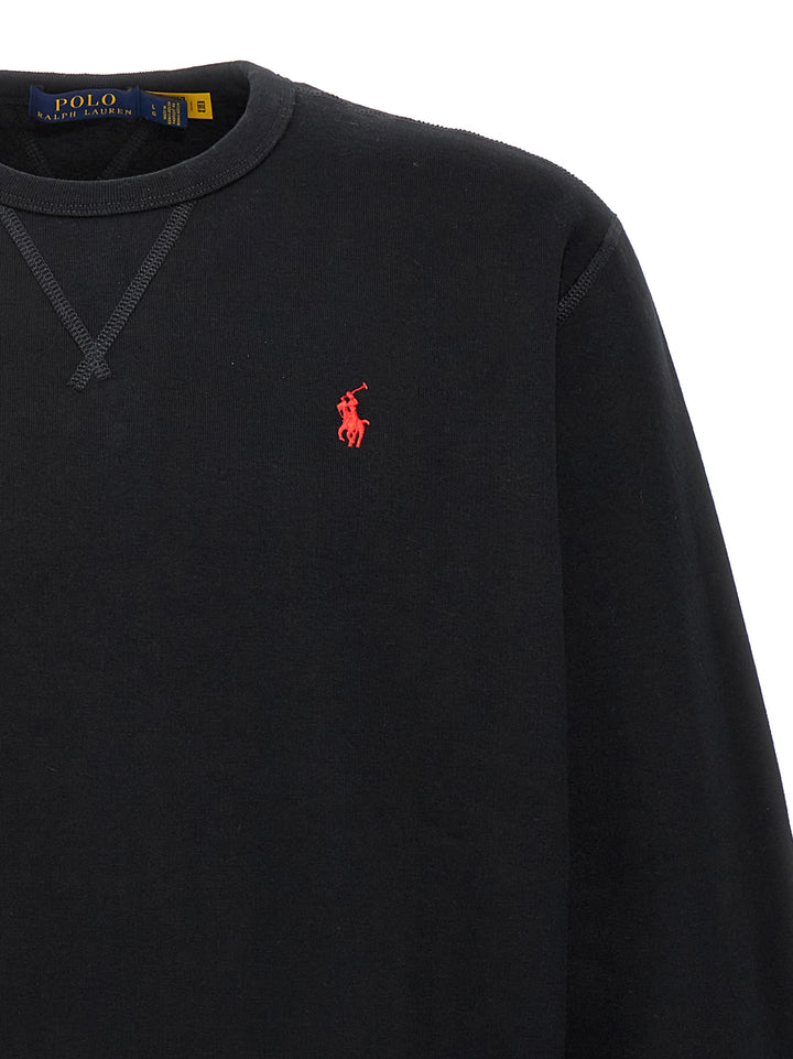 Polo Ralph Lauren With Embroidered Logo Sweatshirt - Black | 0eab776f6323c25f76ed22a557c38f4271949e26
