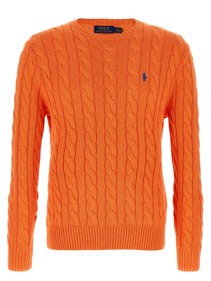 Polo Ralph Lauren Cotton Braided Sweater Sweaters and Cardigans - Orange | 0f301ee416a0e64dac7ea6dc495ebeaa8febf65f