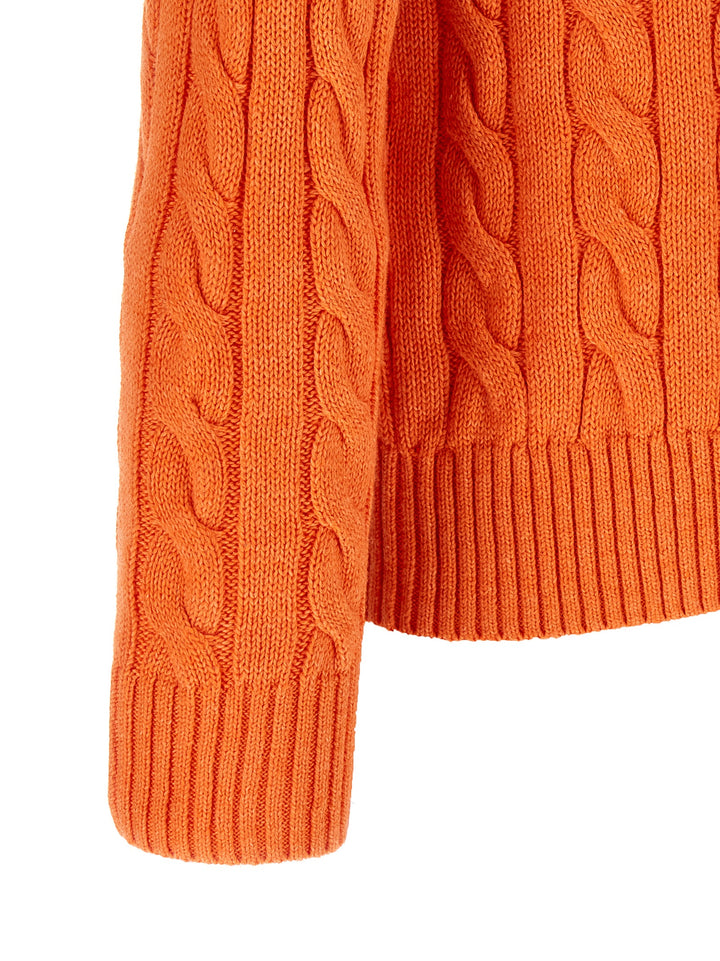Polo Ralph Lauren Cotton Braided Sweater Sweaters and Cardigans - Orange | 3fe6239b62d38e8620b3511b78427fd5d3ee6641
