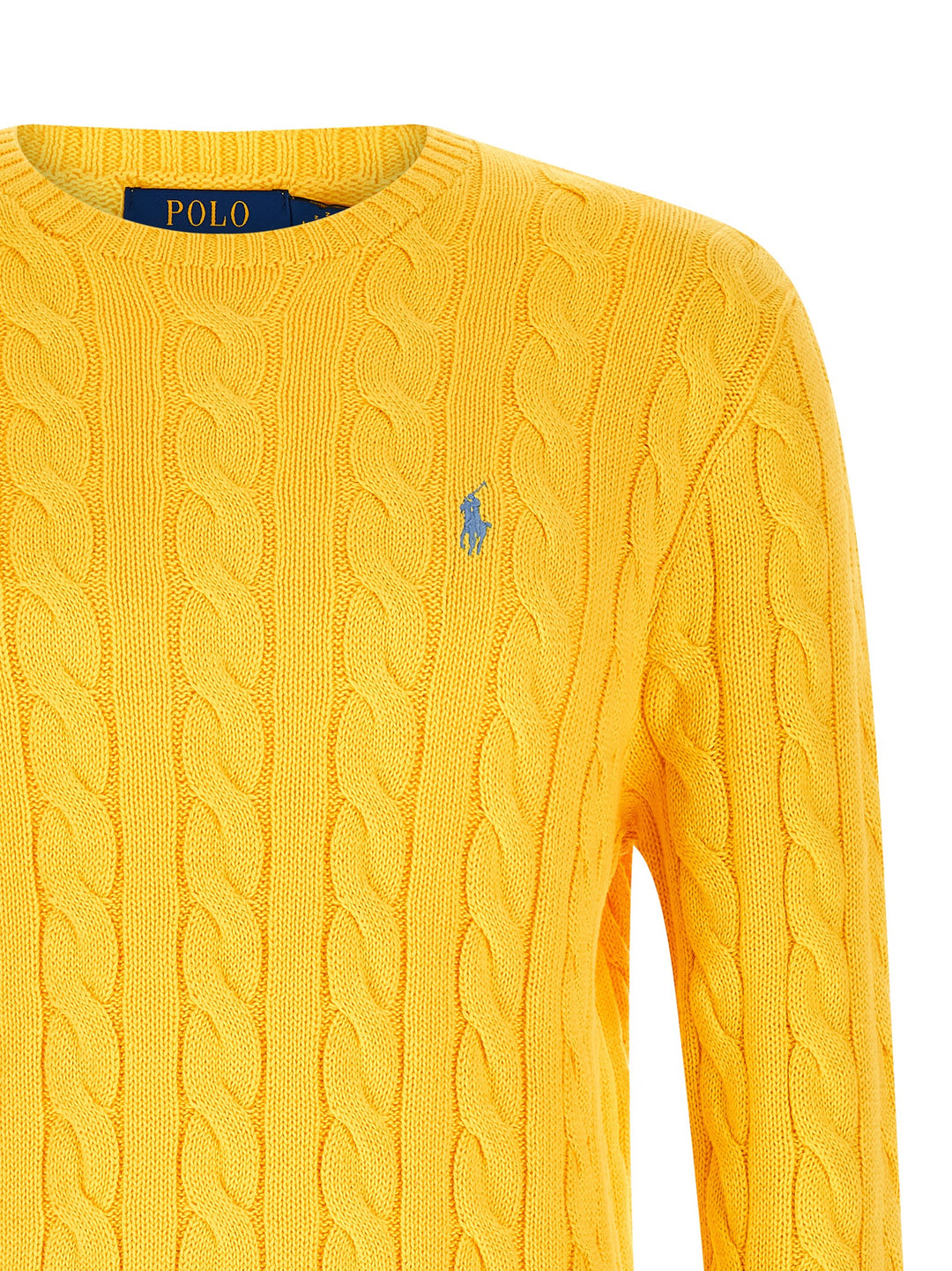 Polo Ralph Lauren Cotton Braided Sweater Sweaters and Cardigans - Yellow | fe962e97915fe1b0ef1fe032d3faadafe48af181