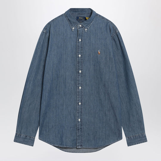 Blue Denim Custom-Fit Shirt