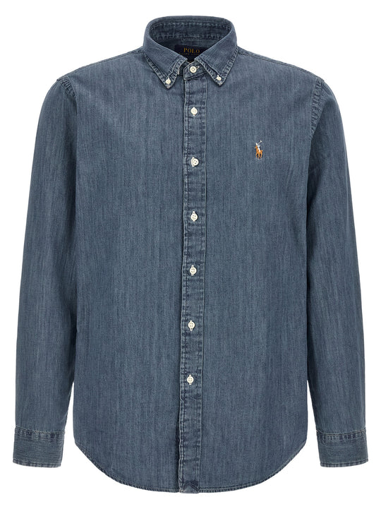 Denim Shirt Shirt And Blouse Blue