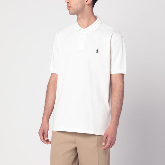 White Cotton Polo Shirt Original-Fit