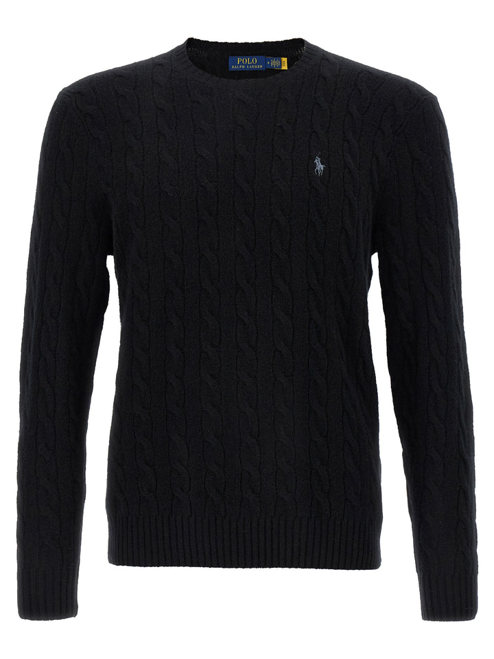 Polo Ralph Lauren Braided Sweater Sweaters and Cardigans - Black | d21381a5543672bc5ac528de60421bac057a3320